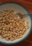 Breakfast bowl of Cheerios